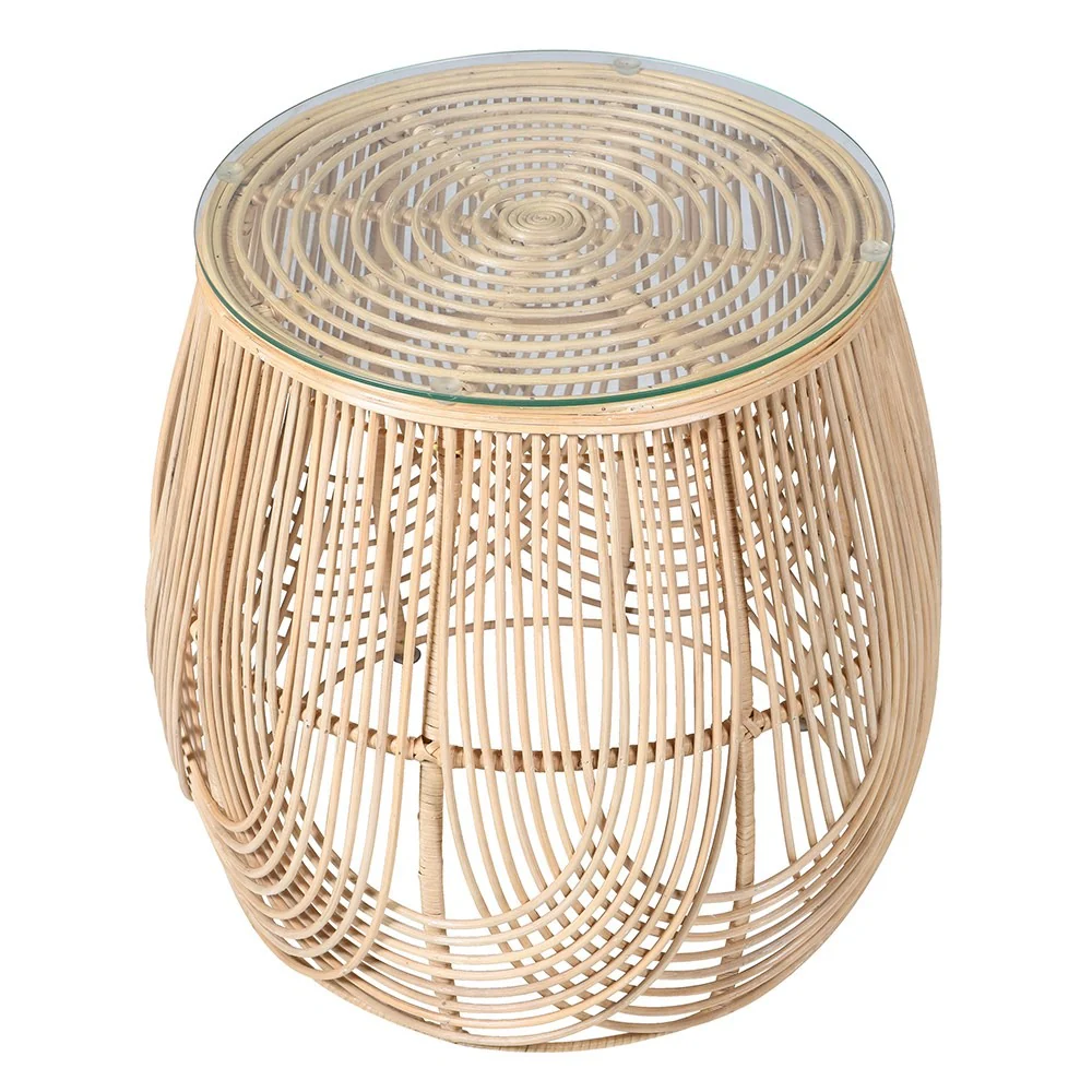 Palmera Woven Rattan Side Table - Image 2