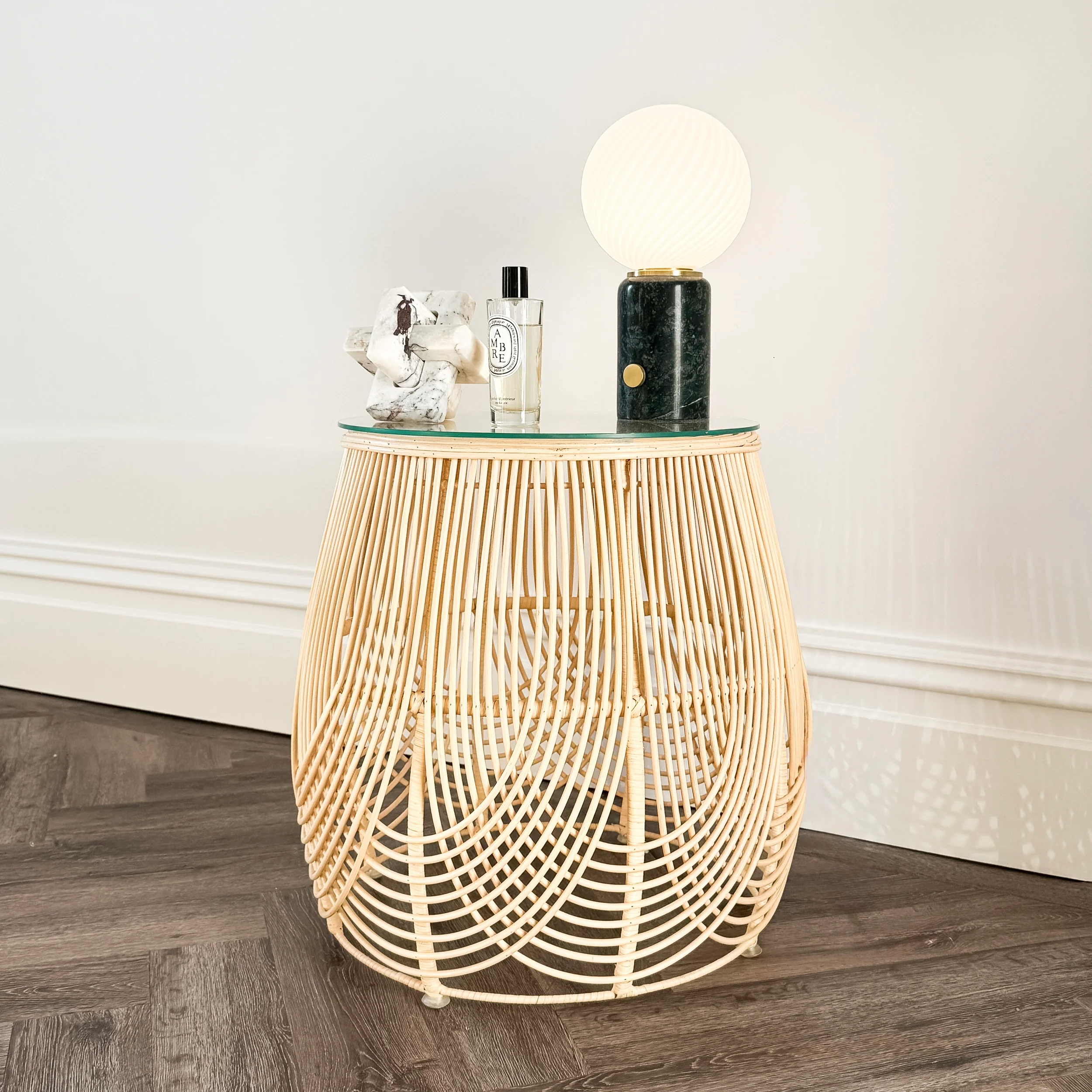 Palmera Woven Rattan Side Table - Image 3