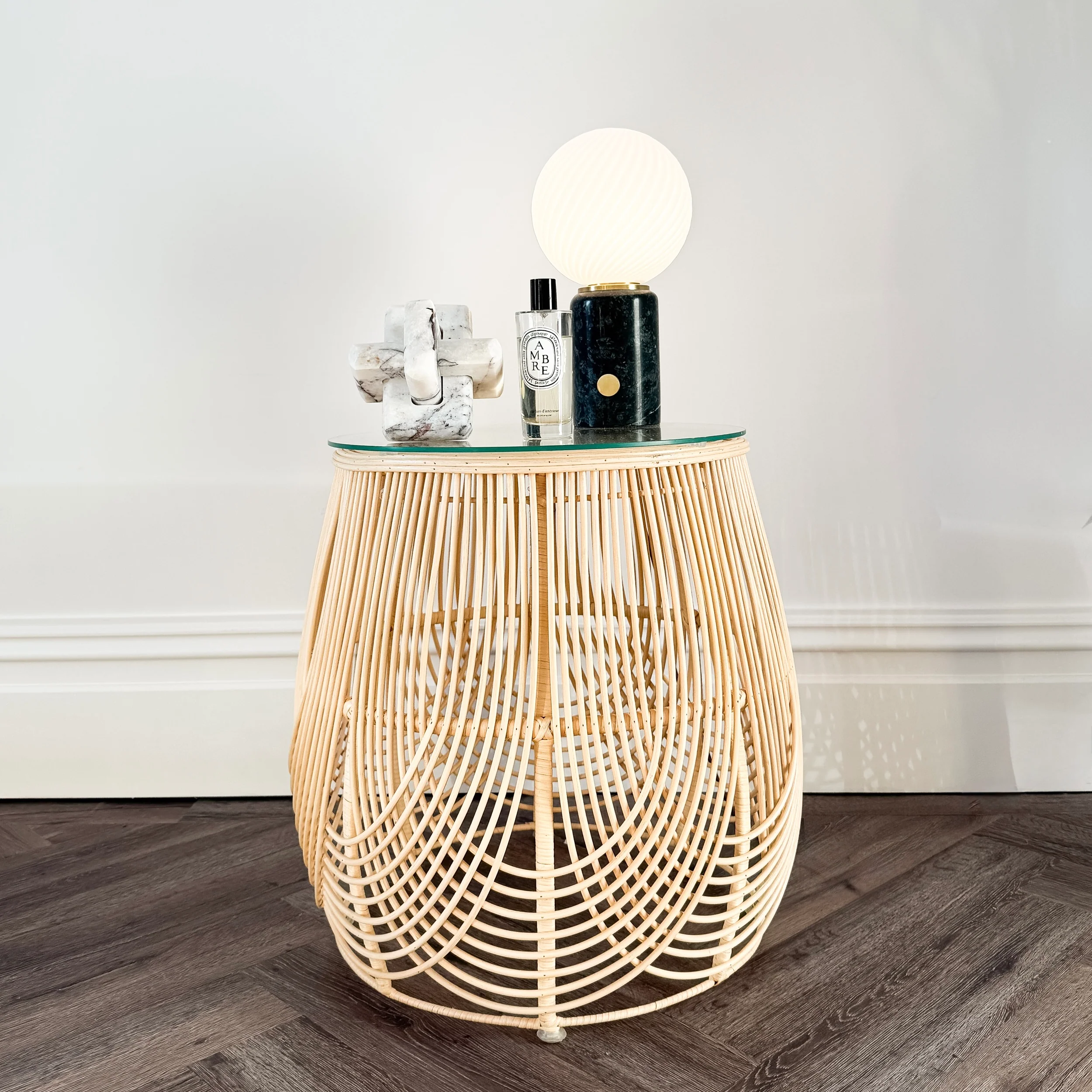 Palmera Woven Rattan Side Table - Image 4