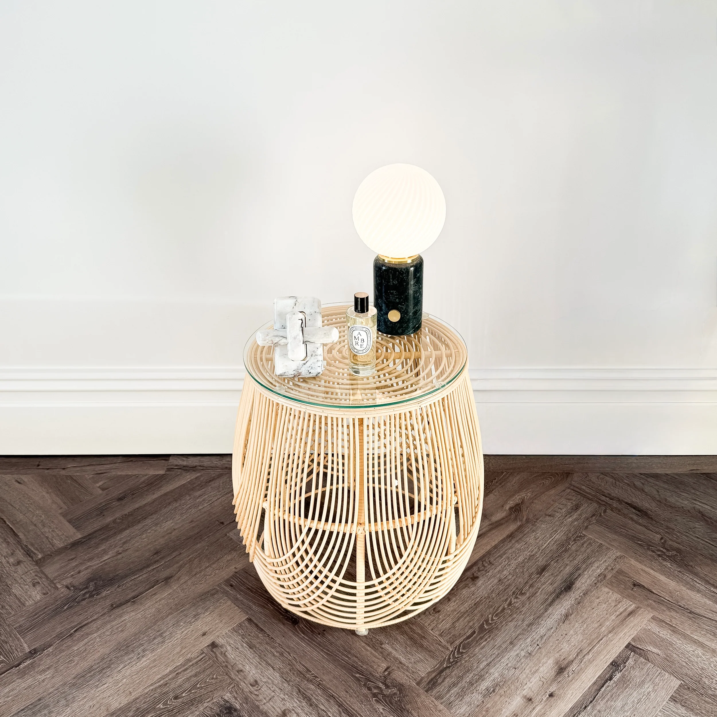 Palmera Woven Rattan Side Table - Image 5