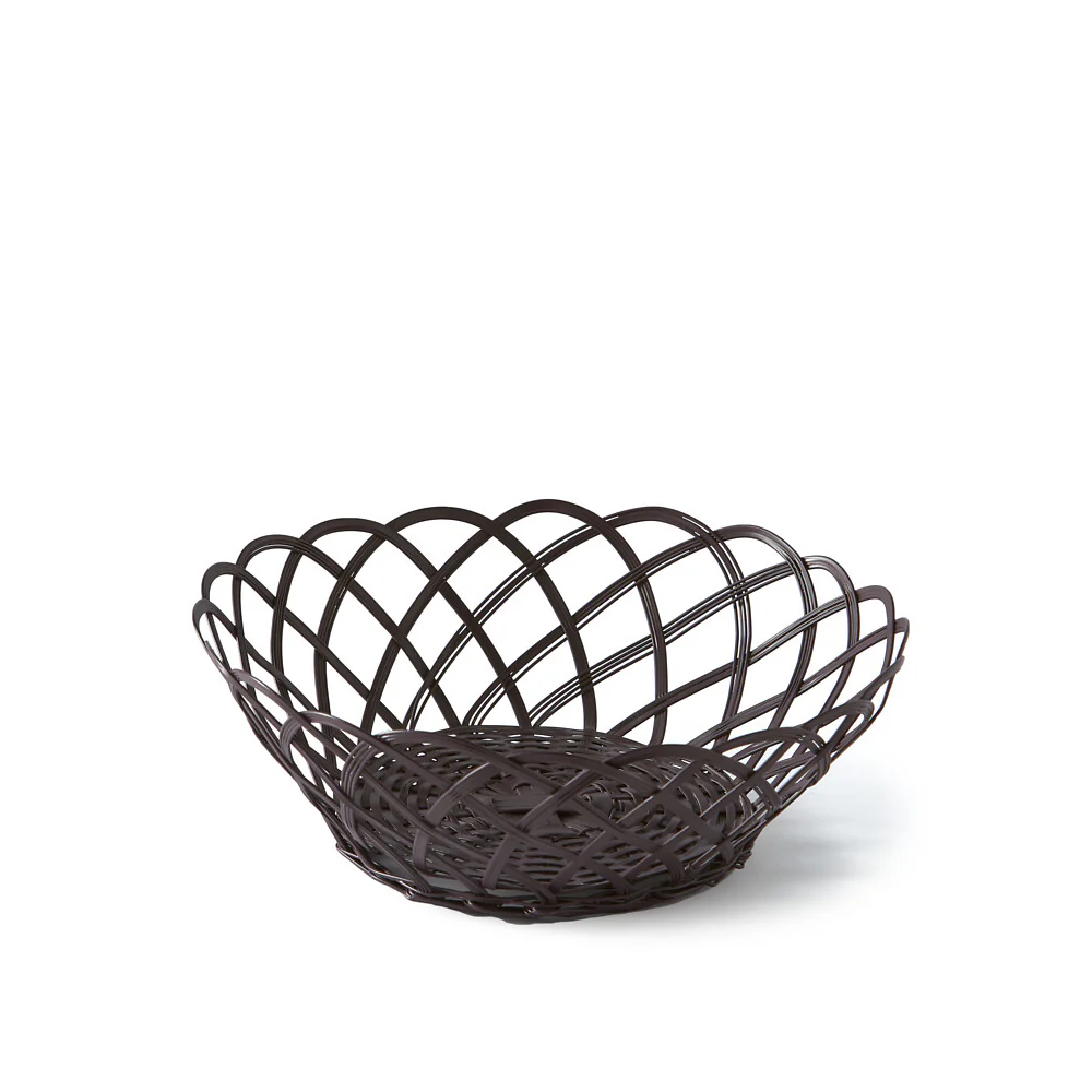 Pols Potten Bakkie Lace Basket in Dark Burgundy - Image 2