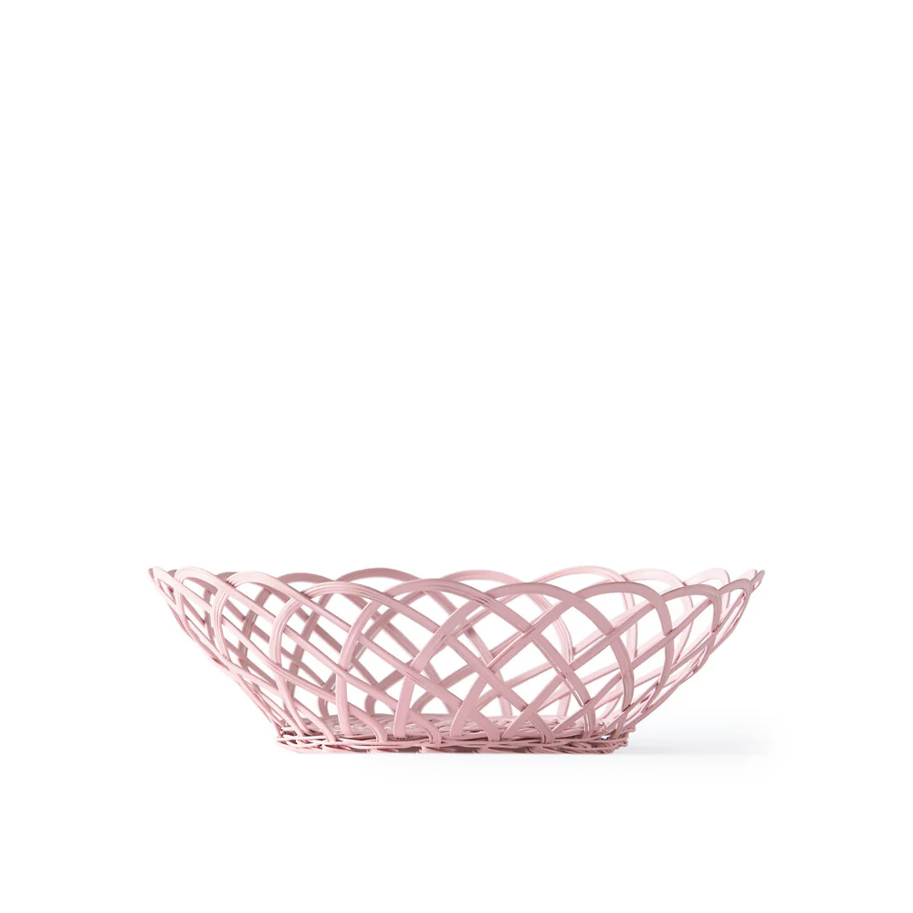 Pols Potten Bakkie Lace Basket in Pink