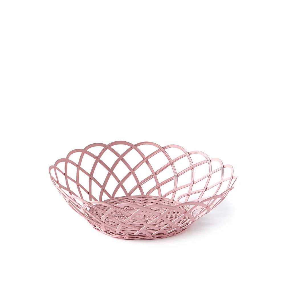 Pols Potten Bakkie Lace Basket in Pink - Image 2