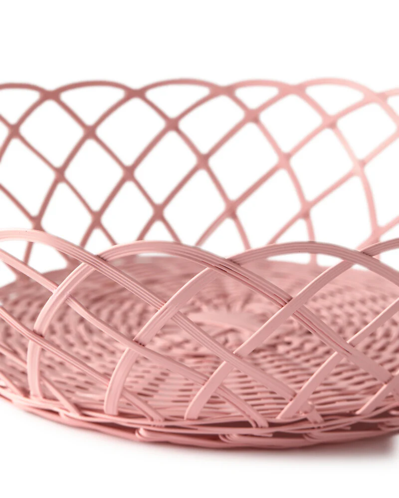 Pols Potten Bakkie Lace Basket in Pink - Image 3