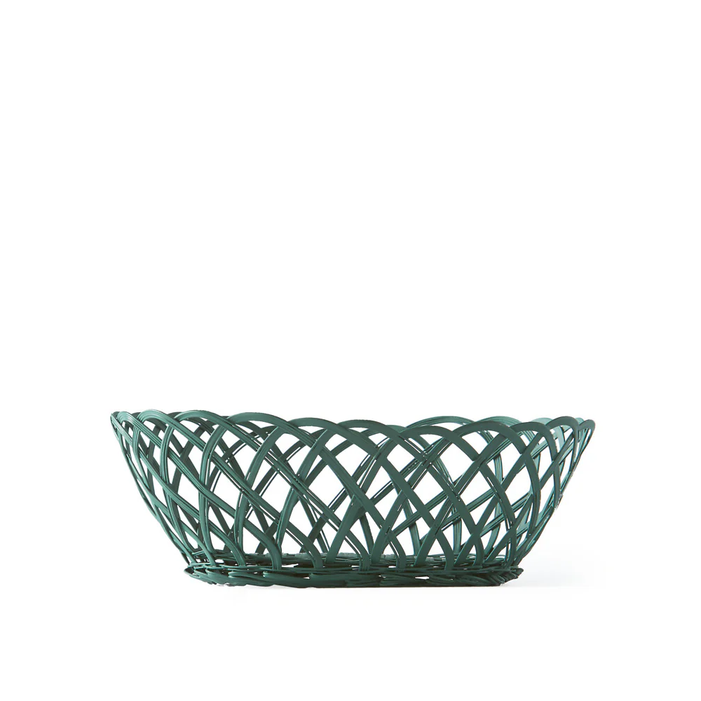 Pols Potten Bakkie Oval Basket in Dark Green