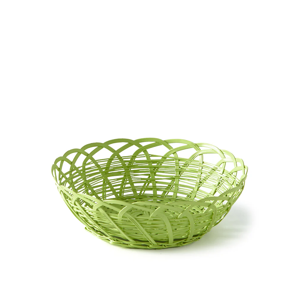 Pols Potten Bakkie Round Basket in Light Green - Image 2