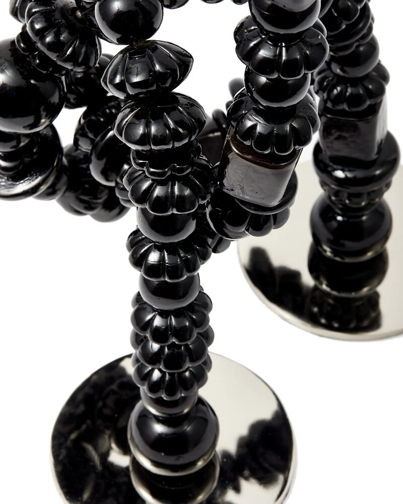Pols Potten Beads Candle Holder – Black - Image 4