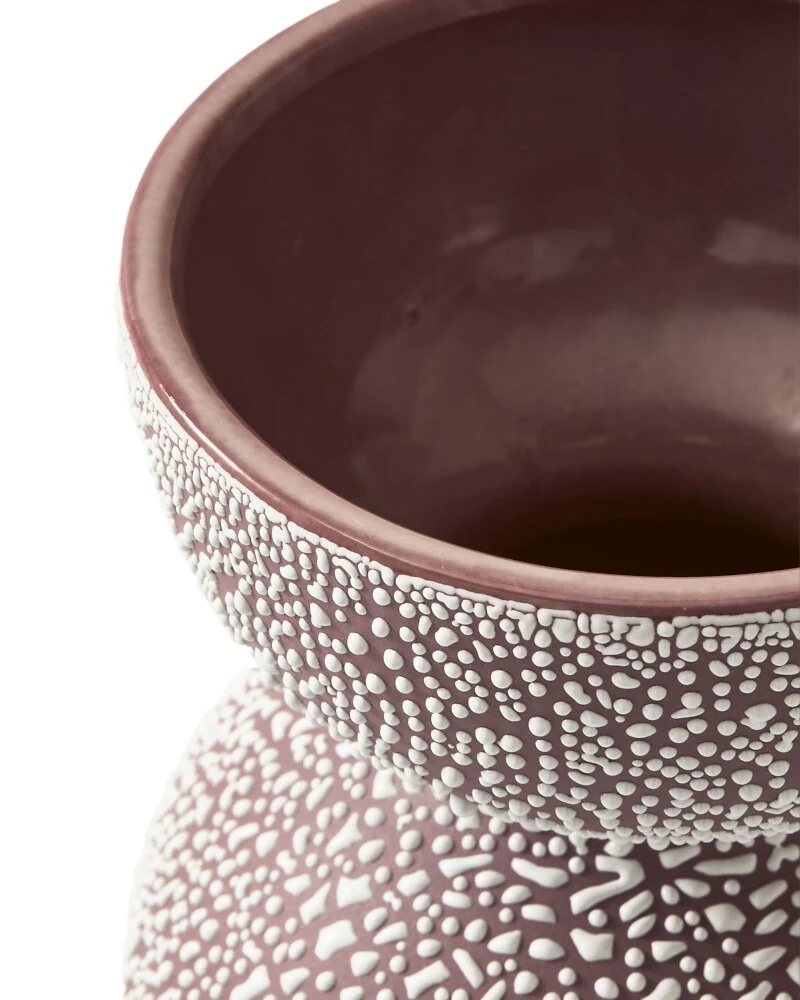 Pols Potten Boolb Dots Vase in Dark Purple – Medium - Image 6