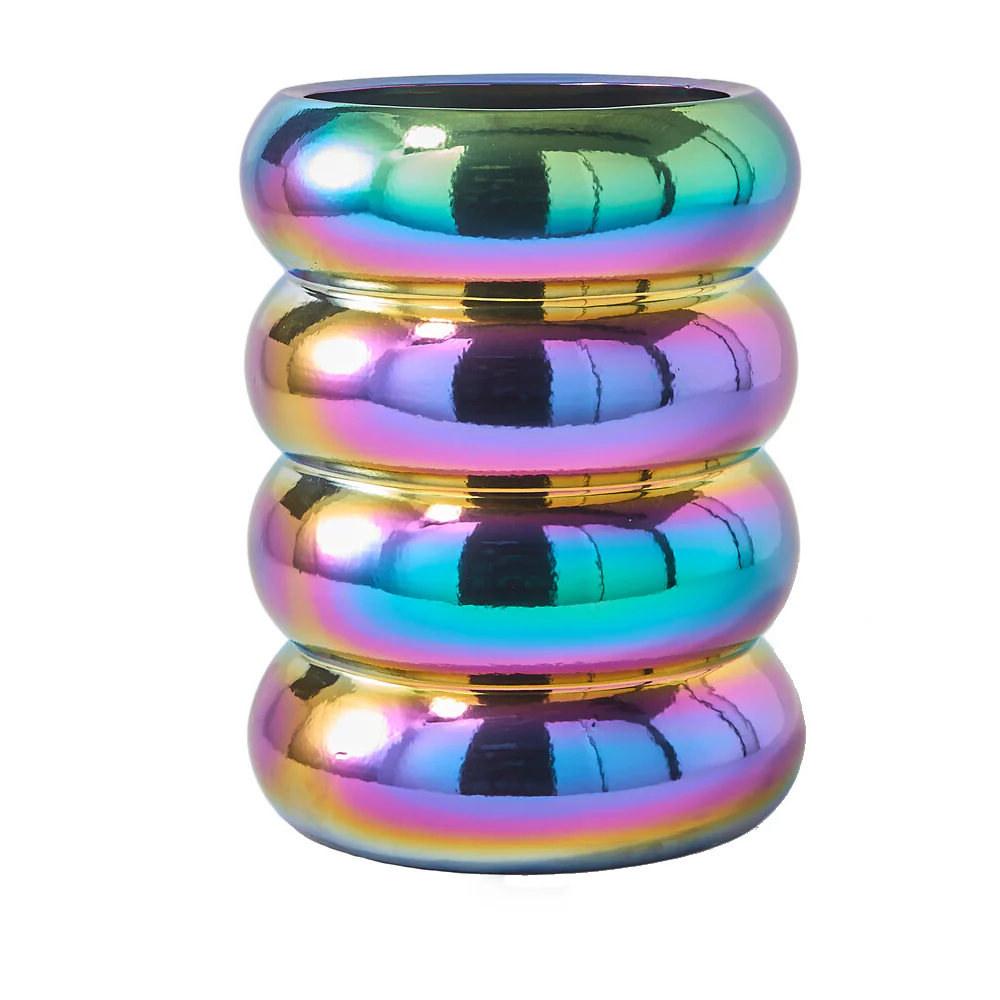 Pols Potten Chubby Plant Pot in Multi-coloured Ceramic