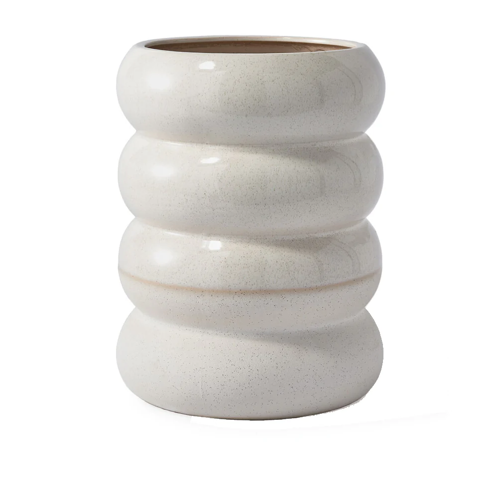 Pols Potten Chubby Plant Pot in White Ceramic