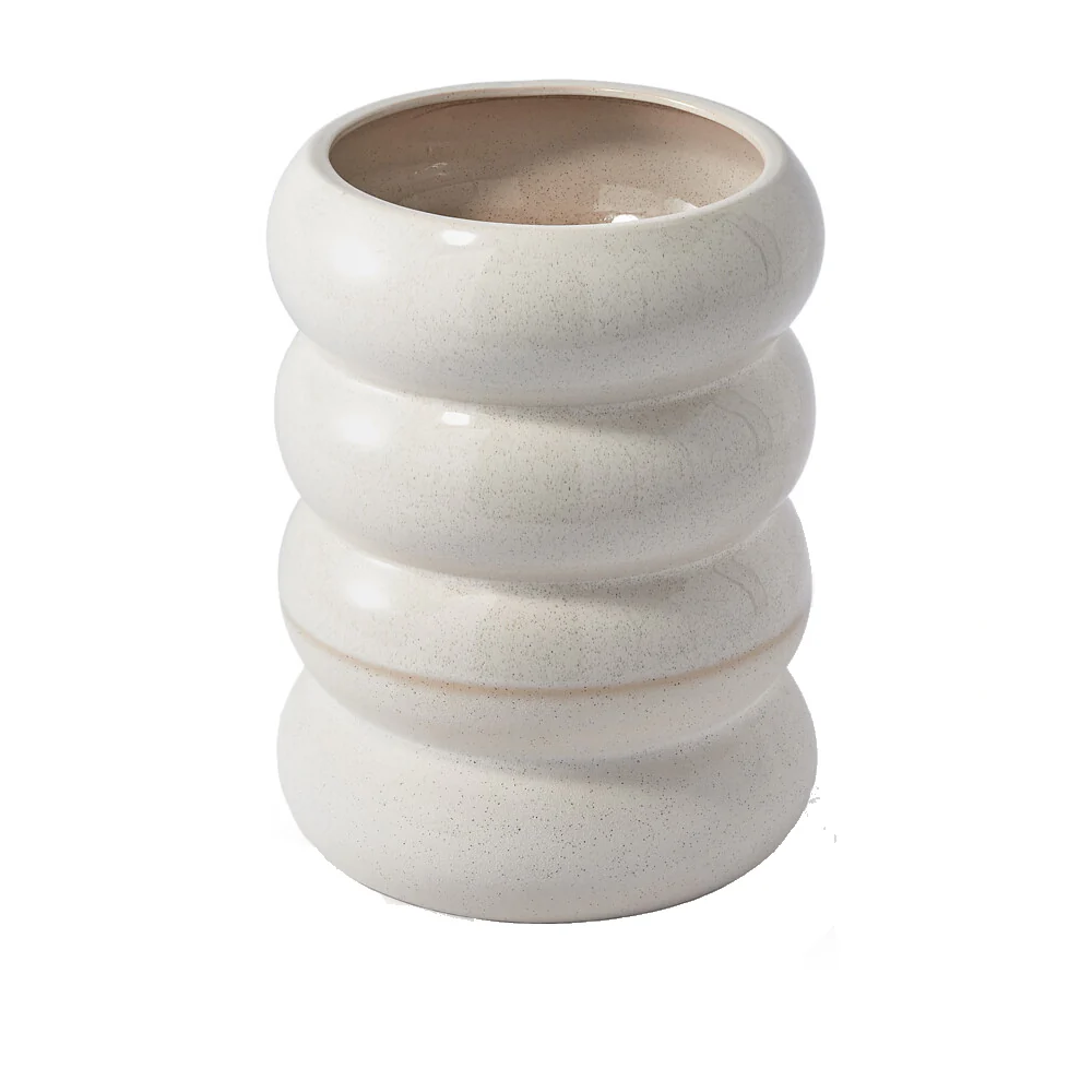 Pols Potten Chubby Plant Pot in White Ceramic - Image 2