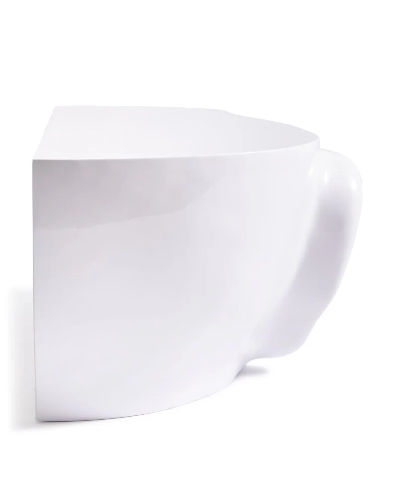 Pols Potten Head Coffee Table in White – Left Top - Image 3