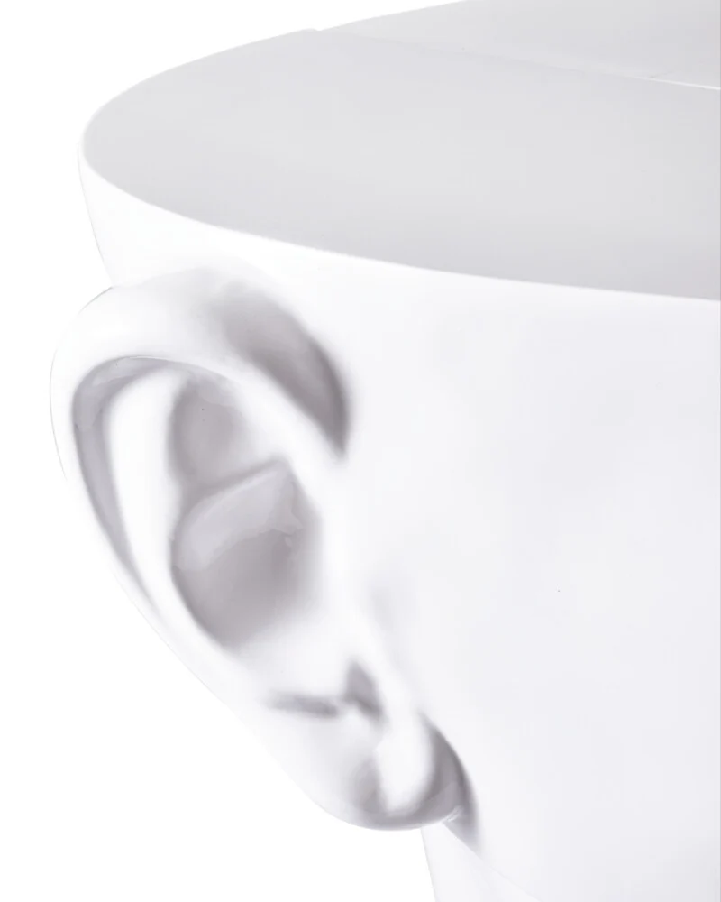 Pols Potten Head Coffee Table in White – Left Top - Image 5