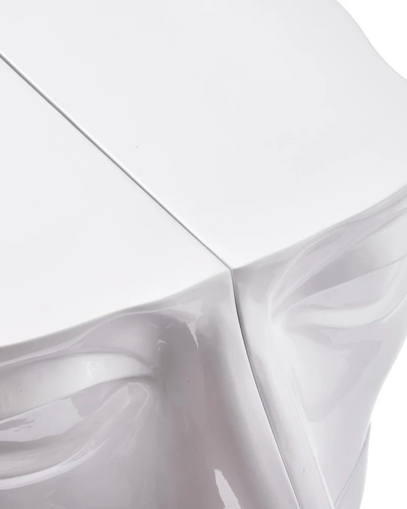 Pols Potten Head Coffee Table in White – Right Top - Image 5