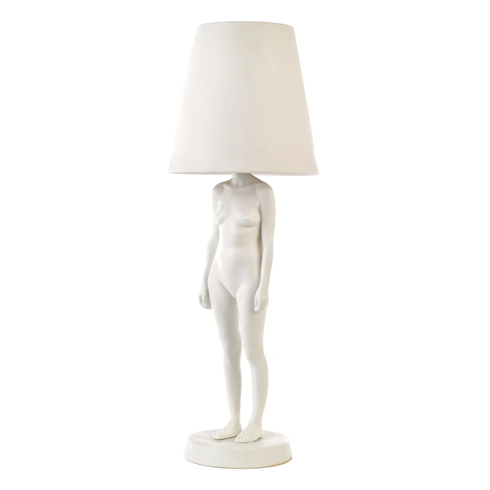 Pols Potten Hidden Form Lamp in White Biscuit Porcelain