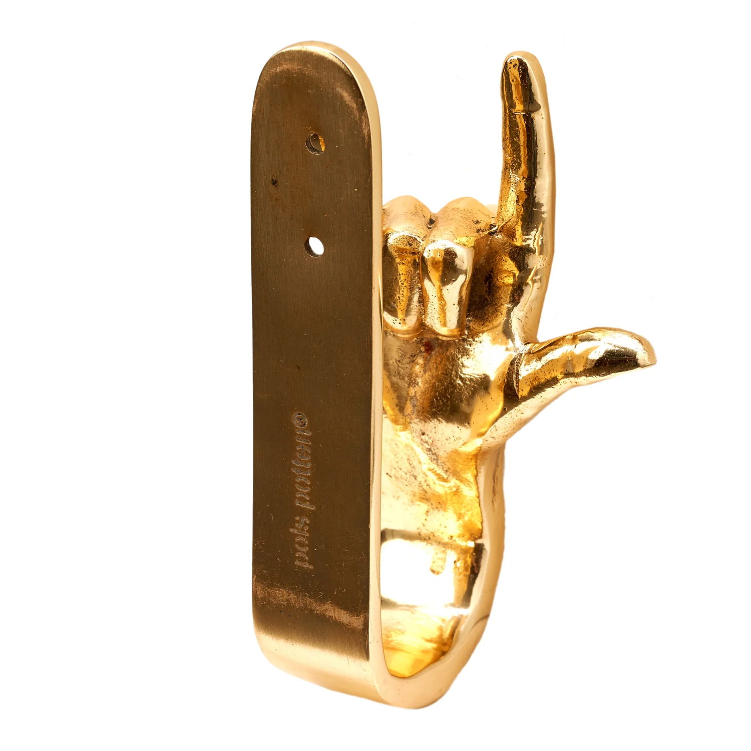 Pols Potten I Love You Hand Hook in Gold - Image 2