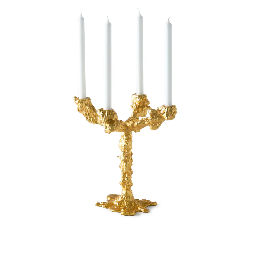 Pols Potten Pascal Smelik Drip Candle Holder in Gold – 4 Arms - Image 2