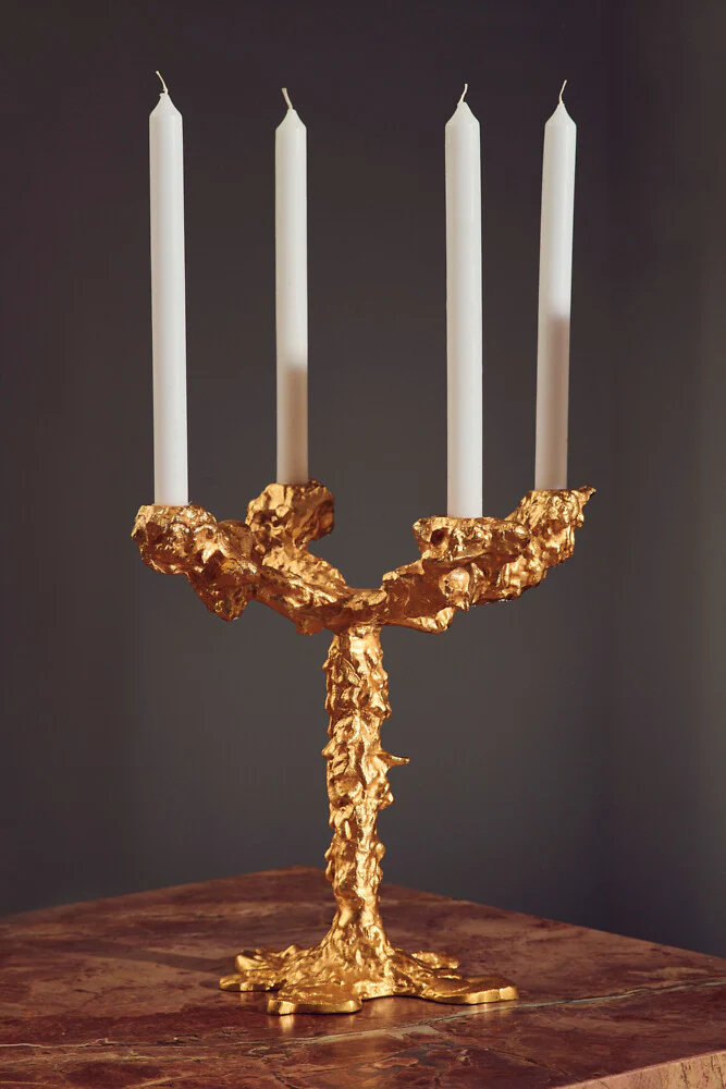 Pols Potten Pascal Smelik Drip Candle Holder in Gold – 4 Arms - Image 6