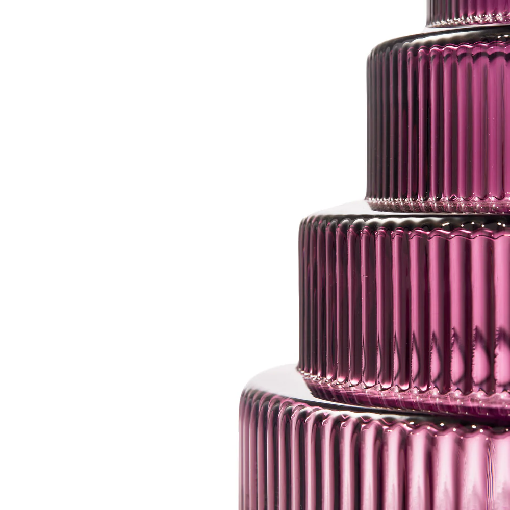Pols Potten Steps Vase in Purple Glass – Large - Image 2