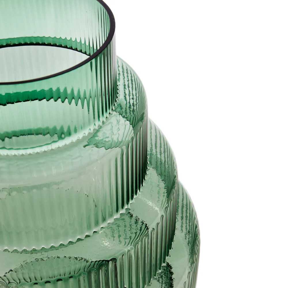 Pols Potten Steps Vase in Green Glass – Extra Large - Image 3