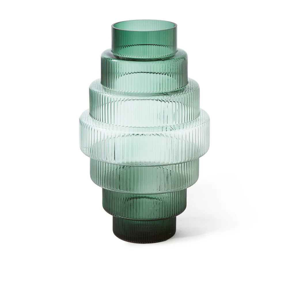 Pols Potten Steps Vase in Green Glass – Extra Large - Image 4