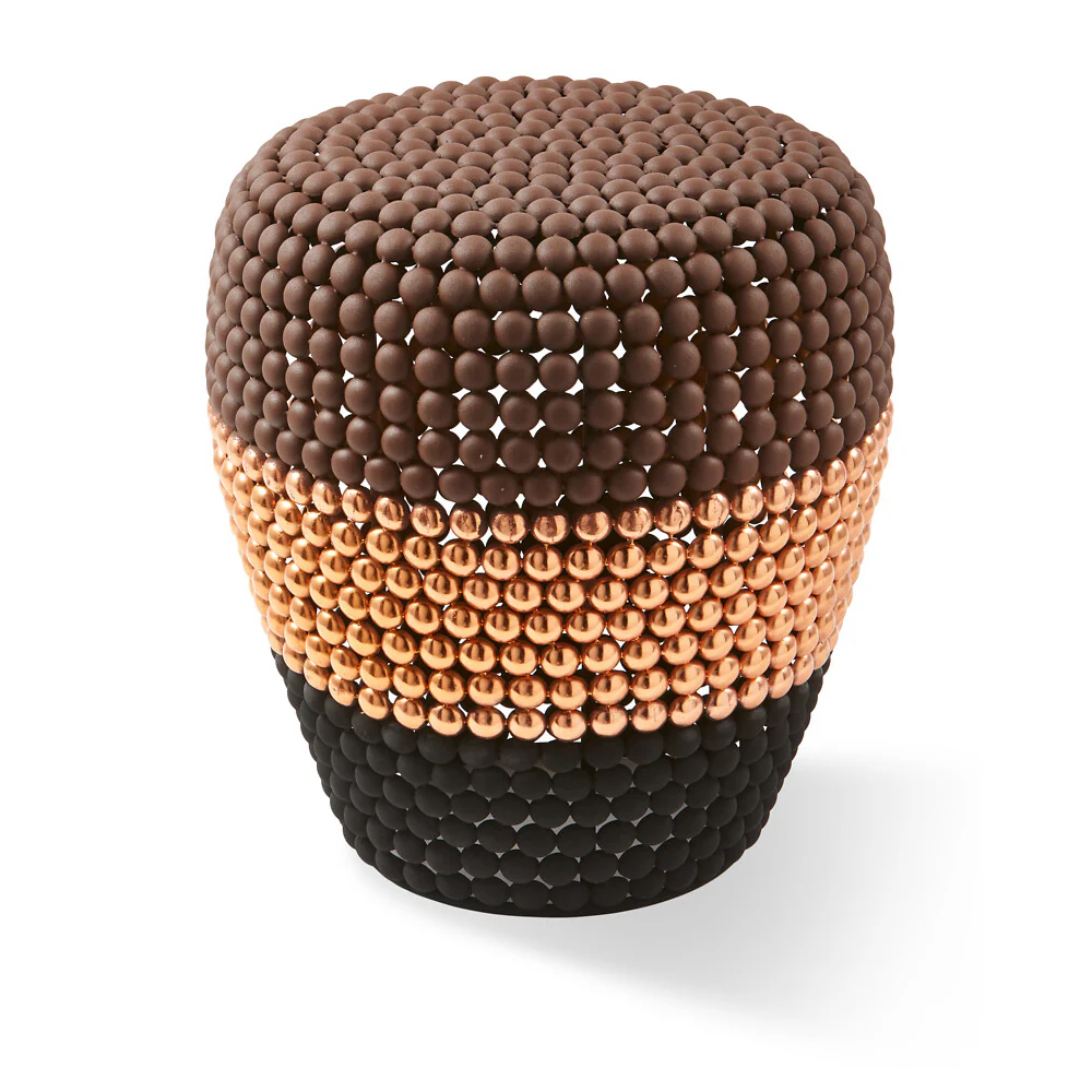 Pols Potten Striped Dot Stool – Brown