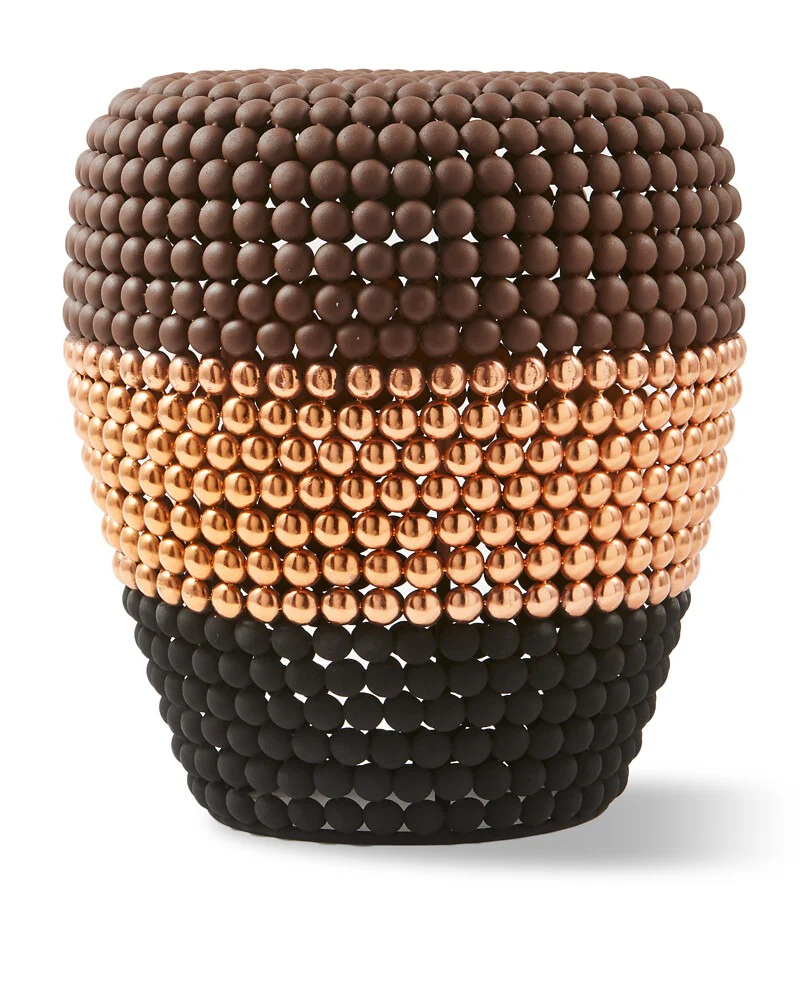 Pols Potten Striped Dot Stool – Brown - Image 2