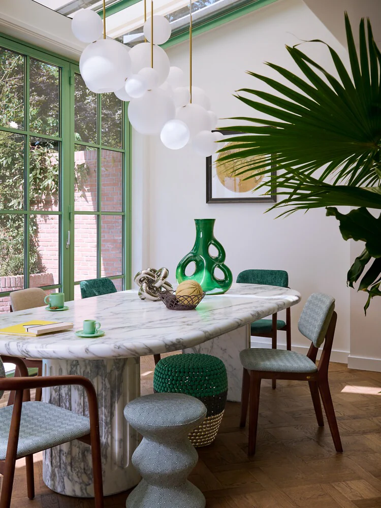 Pols Potten Striped Dot Stool – Green - Excess Stock - Image 3
