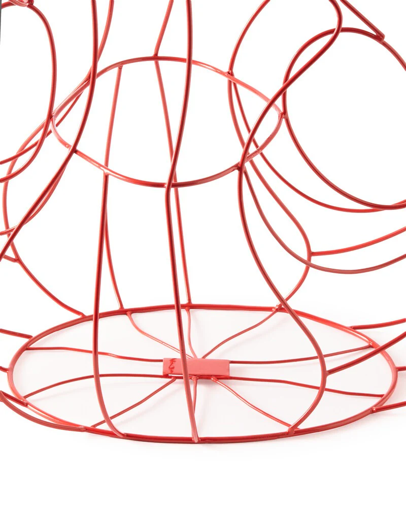 Pols Potten Three Ears Frame Vase in Coral Red Wire – Medium - Image 2