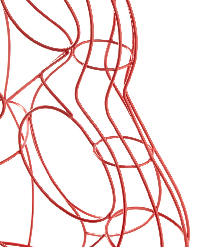 Pols Potten Three Ears Frame Vase in Coral Red Wire – Medium - Image 3