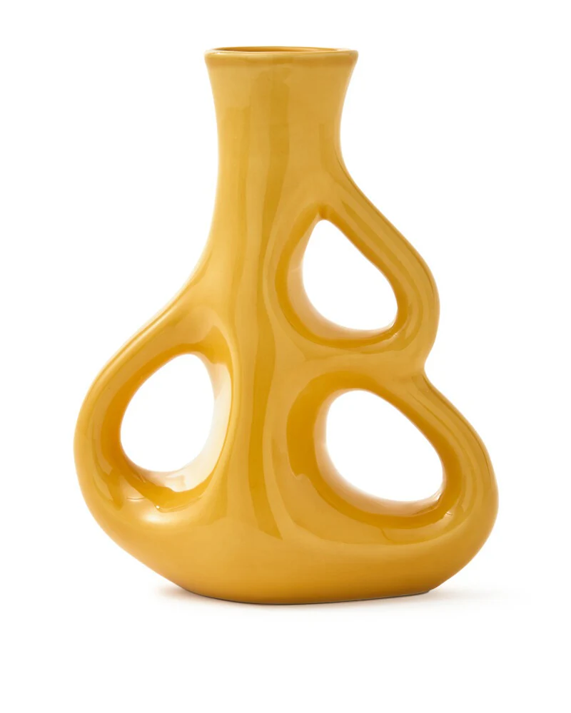 Pols Potten Three Ears Vase in Yellow Ceramic – Medium - Image 7