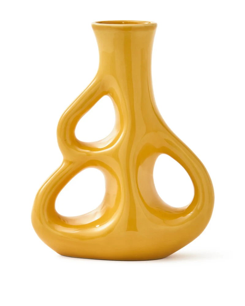 Pols Potten Three Ears Vase in Yellow Ceramic – Medium - Image 8