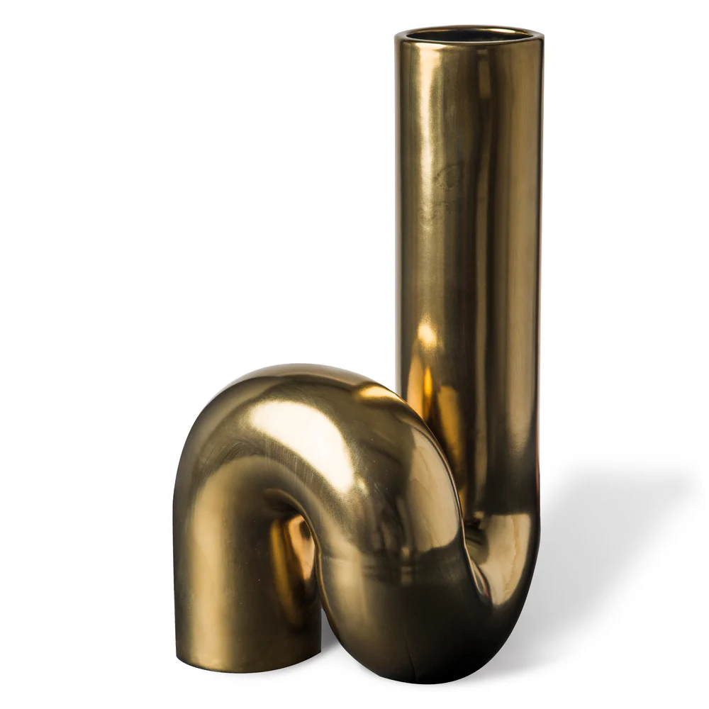Pols Potten Yourtube Vase – Gold - Image 2
