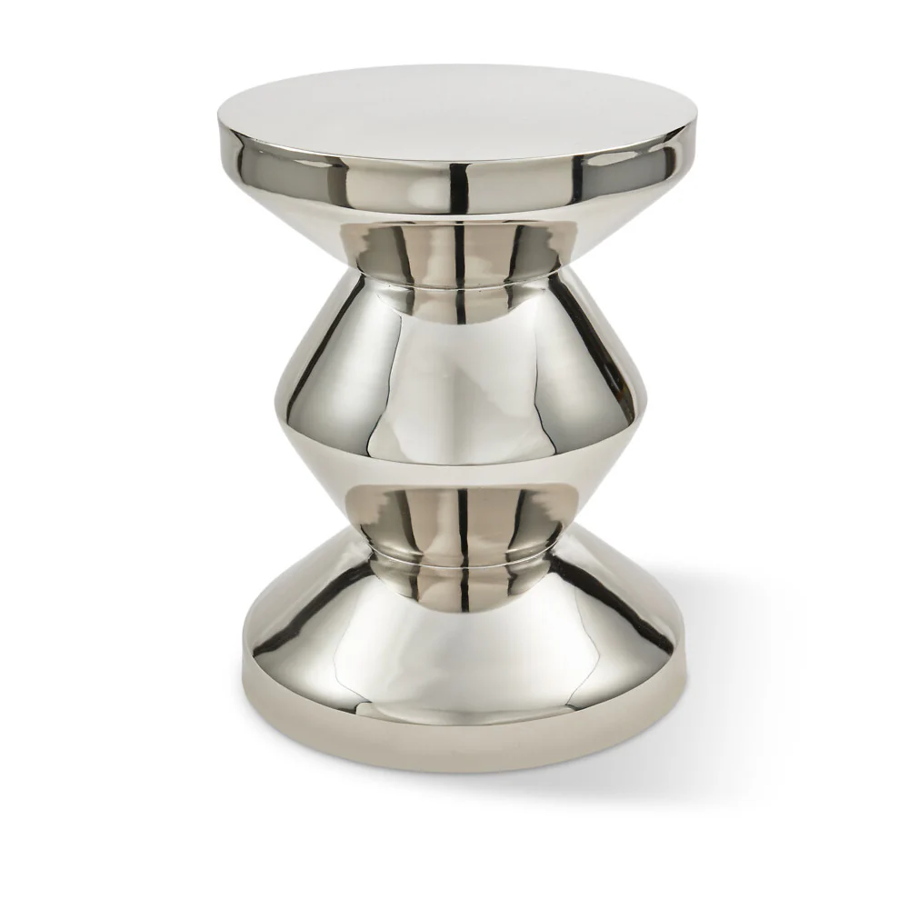 Pols Potten Zig Zag Metal Stool – Silver