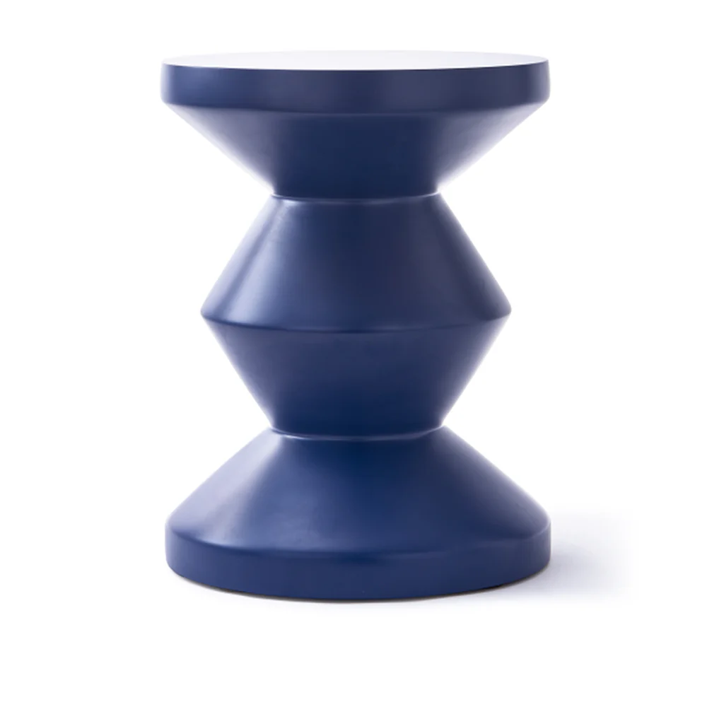 Pols Potten Zig Zag Outdoor Stool – Blue - Image 2