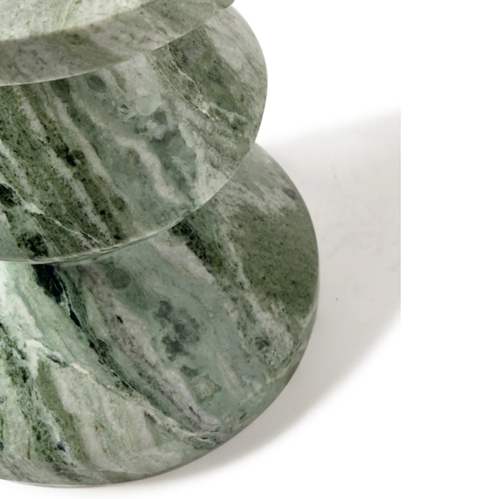 Pols Potten Zig Zag Stool – Green Marble - Image 2