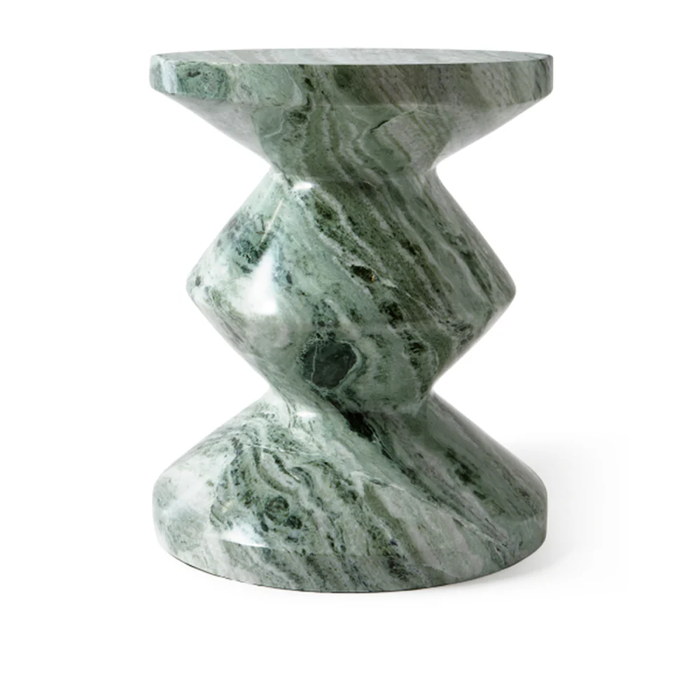 Pols Potten Zig Zag Stool – Green Marble - Image 3