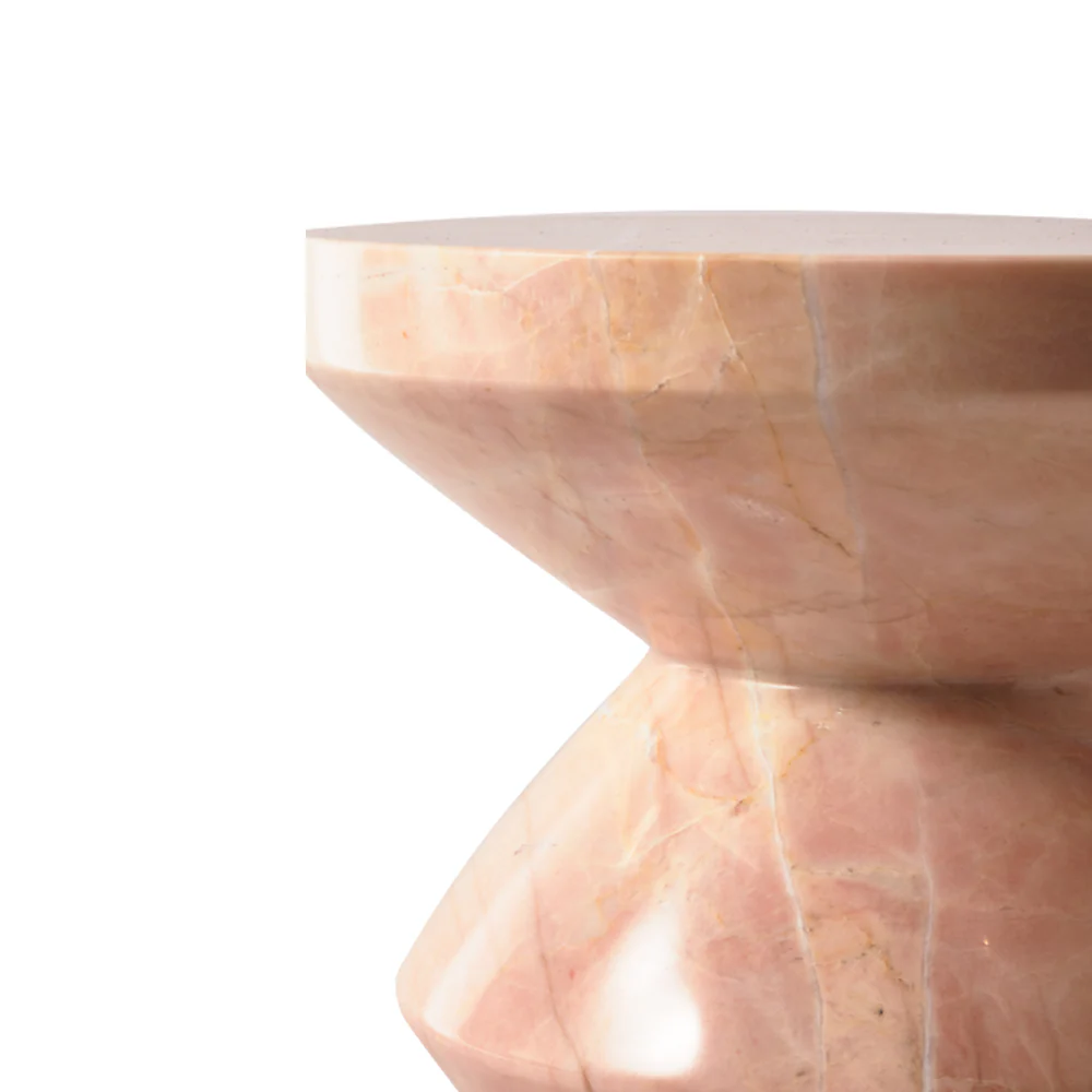 Pols Potten Zig Zag Stool – Pink Marble - Image 4