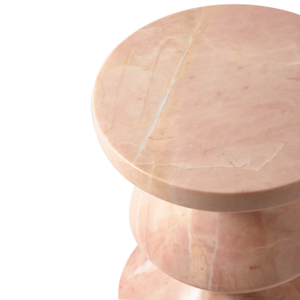 Pols Potten Zig Zag Stool – Pink Marble - Image 5