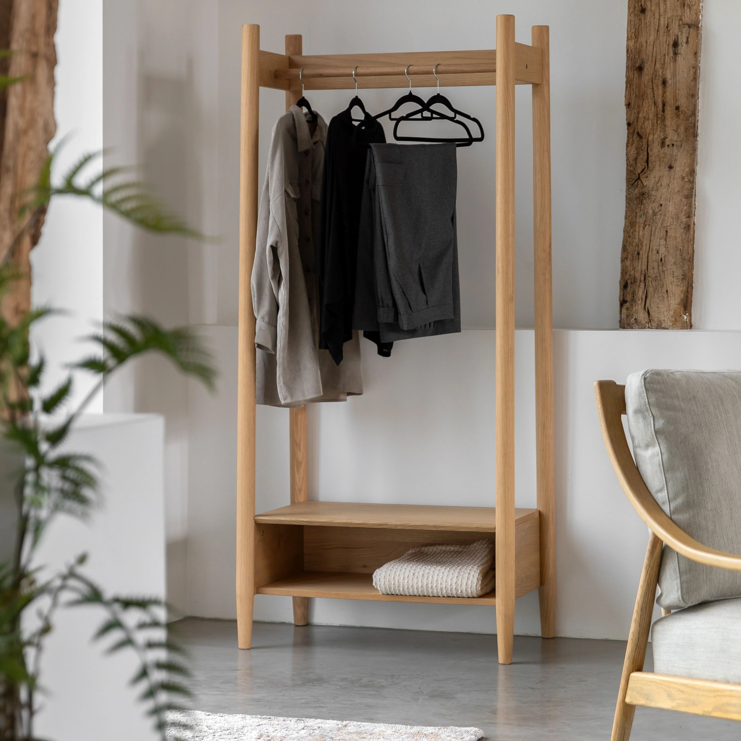 Raegan Open Wardrobe – Natural - Image 3