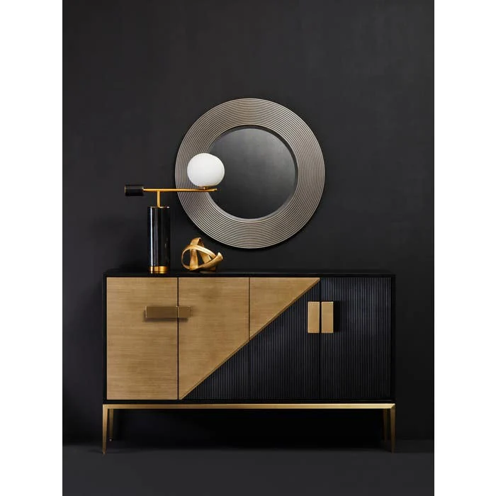 Raidan 4 Door Sideboard – Black and Gold - Image 11