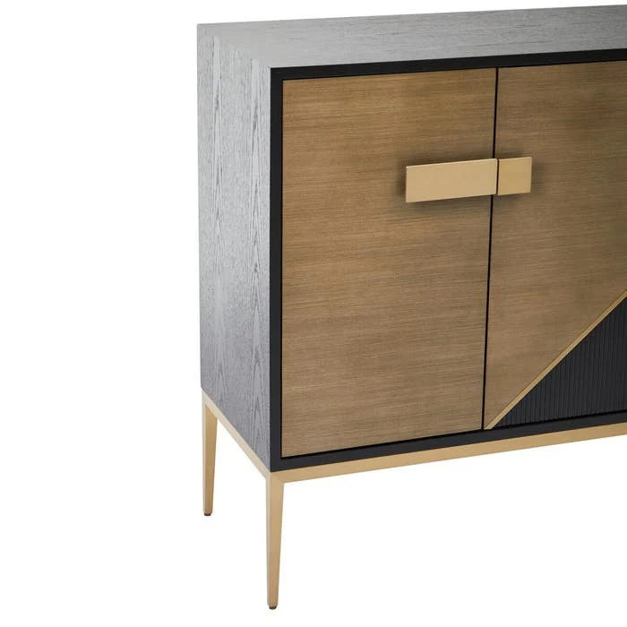 Raidan 4 Door Sideboard – Black and Gold - Image 7