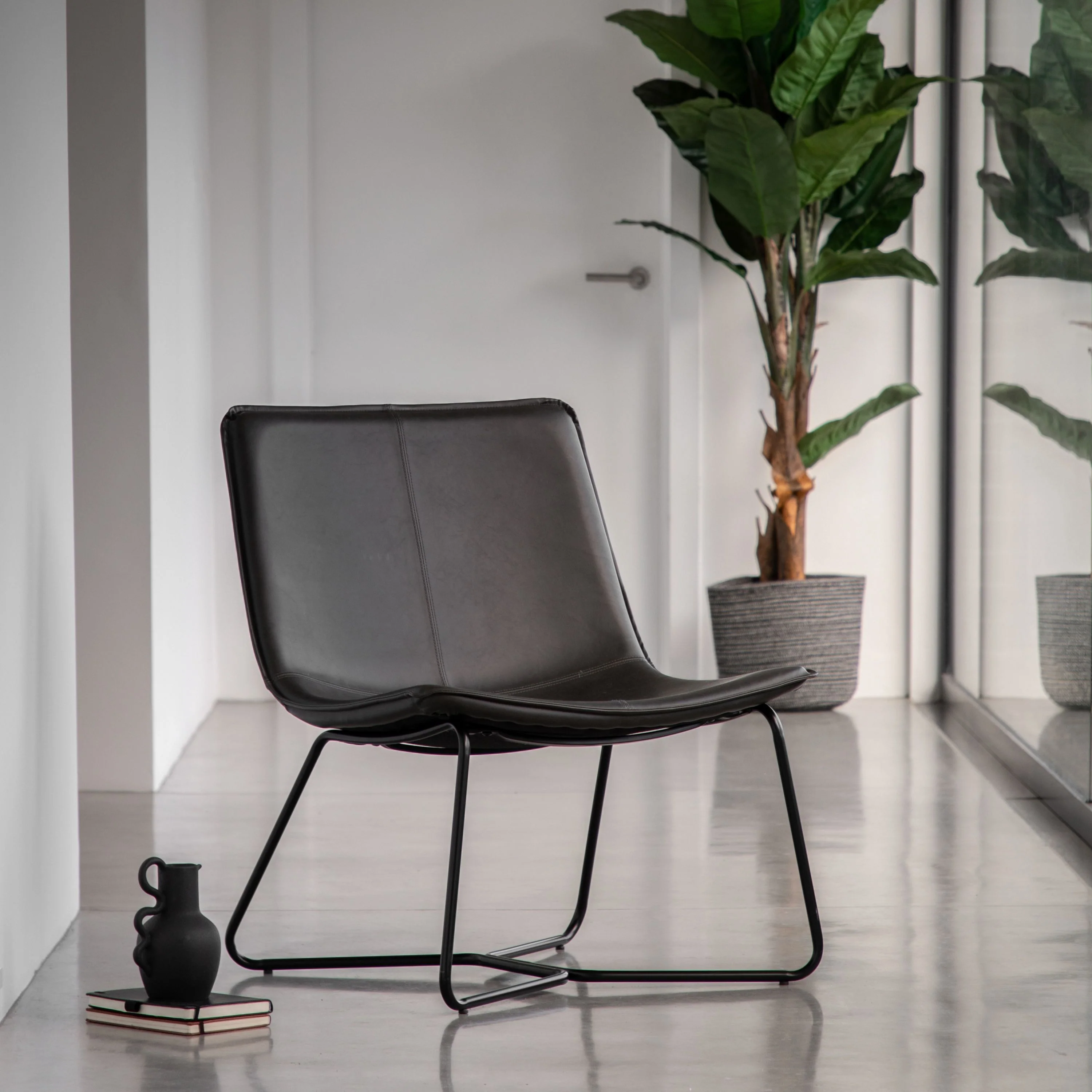 Randolph Lounge Chair – Charcoal - Image 9