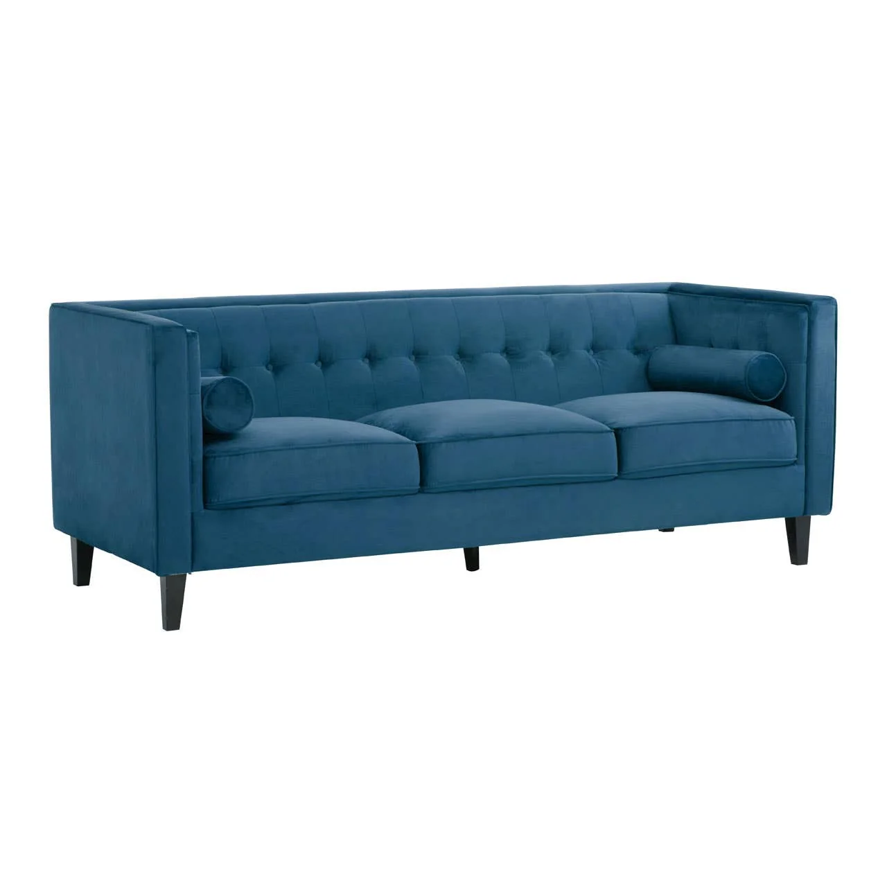 Rayla 3-Seater Sofa – Blue Velvet - Image 2
