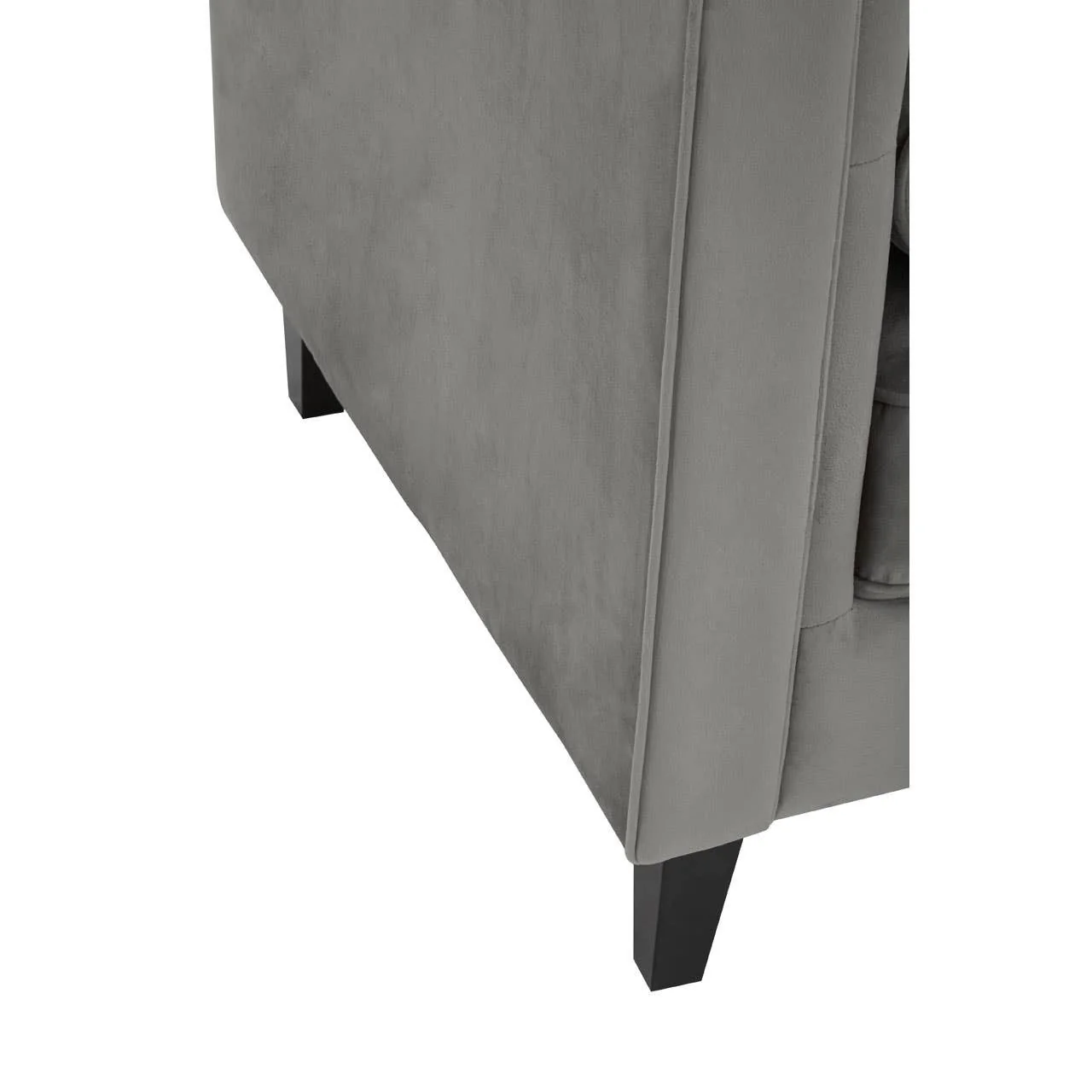 Rayla 3-Seater Sofa – Grey Velvet - Image 10