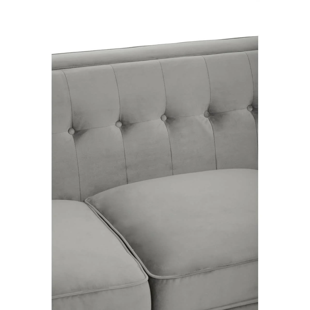 Rayla 3-Seater Sofa – Grey Velvet - Image 6