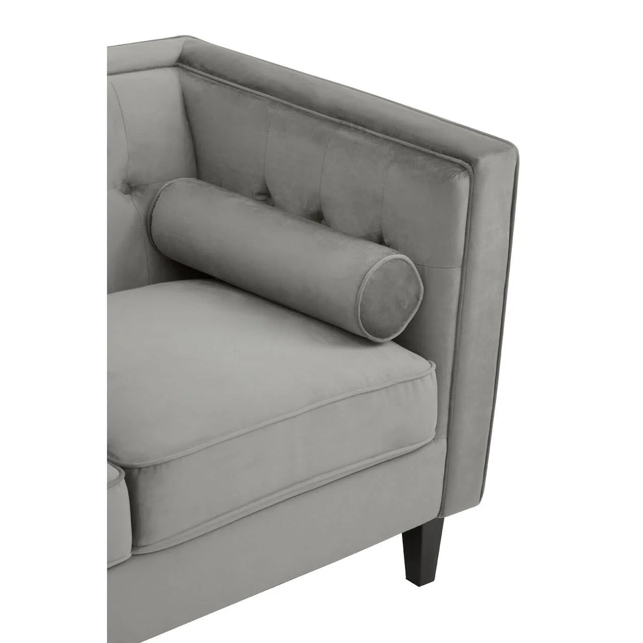 Rayla 3-Seater Sofa – Grey Velvet - Image 7