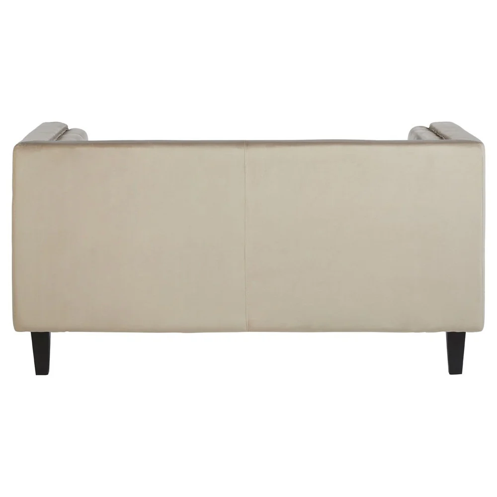 Regina 2-Seater Sofa in Mink Velvet - Image 3