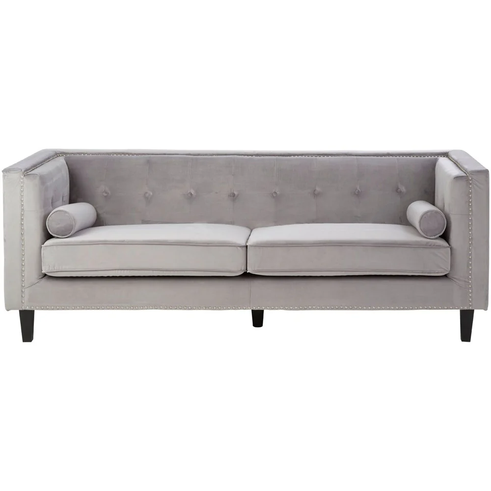 Regina 3-Seater Sofa in Grey Velvet