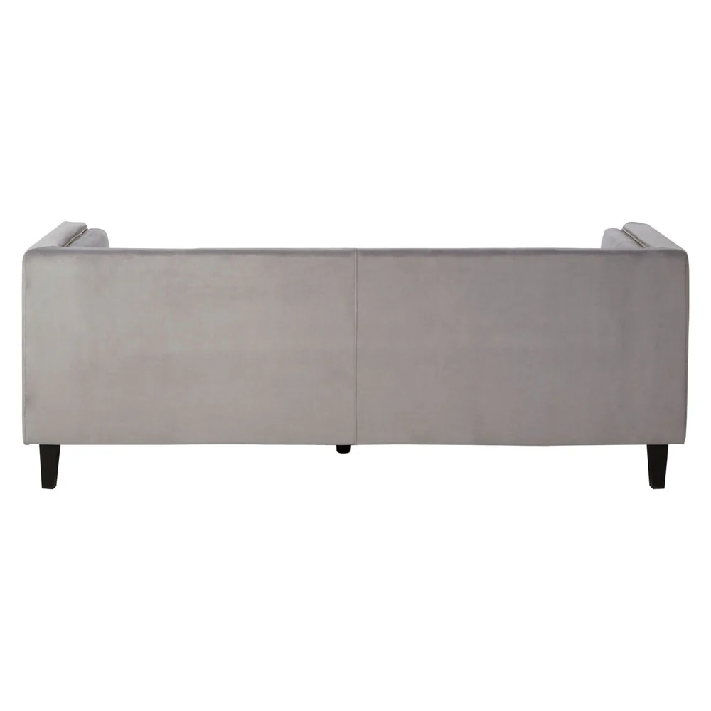 Regina 3-Seater Sofa in Grey Velvet - Image 3